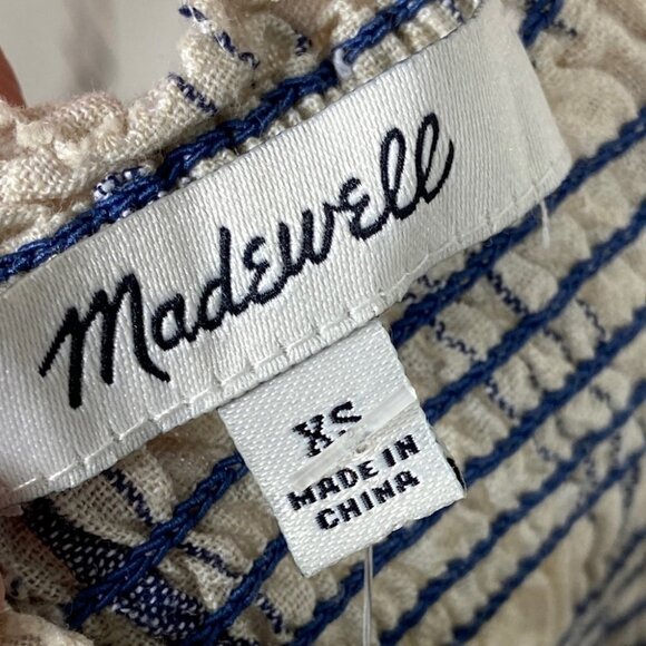 NWT Madewell Smocked Linen Jumpsuit Pockets 2020 New With Tags Size Small Boho S - Picture 6 of 16